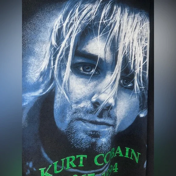 Vintage Tee T Shirt - Kurt Cobain Bootleg Band Rap Tee - L - Picture 2 of 9